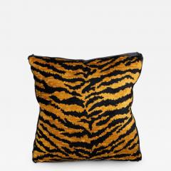 Jim Thompson Thaiger Gold and Black Velvet Pillow by Studio Maison Nurita - 2857664