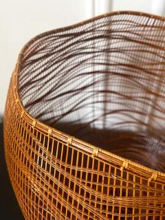 Jin Morigami Contemporary Japanese Bamboo Basket Sculpture by Morikami Jin - 2462174