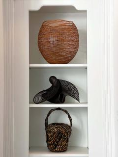 Jin Morigami Contemporary Japanese Bamboo Basket Sculpture by Morikami Jin - 2462180