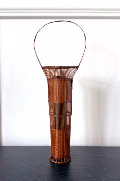 Jin Morigami Japanese Woven Bamboo Ikebana Basket by Jin Morigami - 4406944
