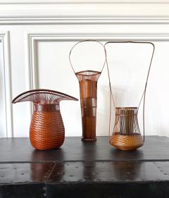 Jin Morigami Japanese Woven Bamboo Ikebana Basket by Jin Morigami - 4407007