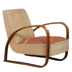 Jindrich Halabala 1930s Jind ich Halabala modernist Arc Model 70 beechwood lounge chair - 4306384