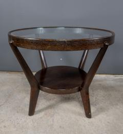 Jindrich Halabala 1930s Jindrich Halabala Bentwood Glass Circular Table Czech - 2168493