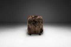 Jindrich Halabala Jind ich Halabala Armchair in Longhair Sheepskin Czechoslovakia 1930s - 4212152