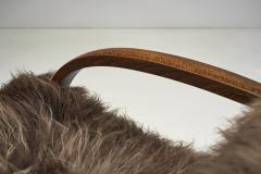 Jindrich Halabala Jind ich Halabala Armchair in Longhair Sheepskin Czechoslovakia 1930s - 4212170