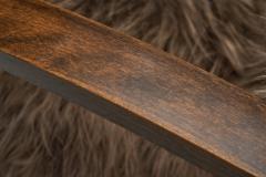 Jindrich Halabala Jind ich Halabala Armchair in Longhair Sheepskin Czechoslovakia 1930s - 4212171