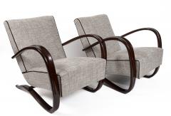 Jindrich Halabala Pair Of Art Deco Czech Lounge Chairs By Jindrich Halabala - 4334170