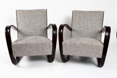 Jindrich Halabala Pair Of Art Deco Czech Lounge Chairs By Jindrich Halabala - 4334171