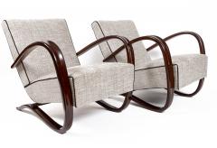 Jindrich Halabala Pair Of Art Deco Czech Lounge Chairs By Jindrich Halabala - 4334173