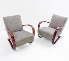 Jindrich Halabala Pair of H269 Bentwood Armchairs by Jindrich Halabala - 3231036