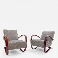 Jindrich Halabala Pair of H269 Bentwood Armchairs by Jindrich Halabala - 3232026