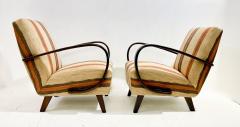 Jindrich Halabala Pair of Mid Century Bentwood Armchairs by Jindrich Halabala - 2916801