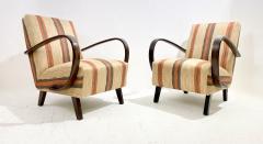 Jindrich Halabala Pair of Mid Century Bentwood Armchairs by Jindrich Halabala - 2916804