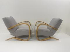 Jindrich Halabala Pair of Mid Century H269 Bentwood Armchairs by Jindrich Halabala - 2534703