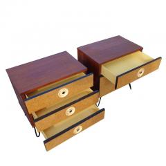 Jindrich Halabala Pair of Mid Century Nightstands - 2436310