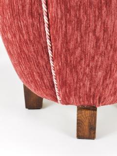 Jindrich Halabala Ros Art Deco Stool Tabouret Pouf Ottoman Vienna Austria 1930s - 4214748