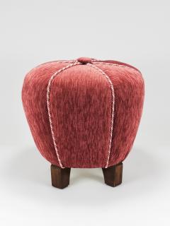 Jindrich Halabala Ros Art Deco Stool Tabouret Pouf Ottoman Vienna Austria 1930s - 4214765