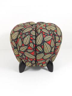 Jindrich Halabala Up to 3 Art Deco Jindrich Halabala Stool Leaf Pattern Pouf Ottoman 1930s - 4067769