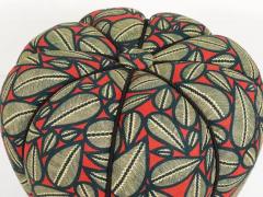 Jindrich Halabala Up to 3 Art Deco Jindrich Halabala Stool Leaf Pattern Pouf Ottoman 1930s - 4067821