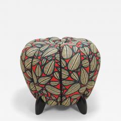 Jindrich Halabala Up to 3 Art Deco Jindrich Halabala Stool Leaf Pattern Pouf Ottoman 1930s - 4069658