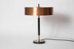 Jo Hammerborg 1950s Jo Hammerborg Copper and Black Lacquered Metal Table Lamp Fog M rup - 2282179