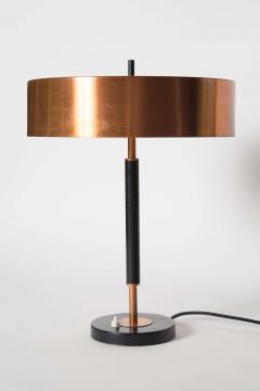 Jo Hammerborg 1950s Jo Hammerborg Copper and Black Lacquered Metal Table Lamp Fog M rup - 2282182
