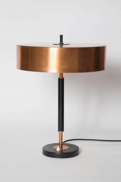 Jo Hammerborg 1950s Jo Hammerborg Copper and Black Lacquered Metal Table Lamp Fog M rup - 2282183