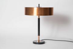 Jo Hammerborg 1950s Jo Hammerborg Copper and Black Lacquered Metal Table Lamp Fog M rup - 2282184