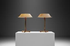 Jo Hammerborg Jo Hammerborg President Brass Table Lamps for Fog M rup Denmark 1960s - 3127291