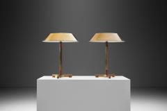 Jo Hammerborg Jo Hammerborg President Brass Table Lamps for Fog M rup Denmark 1960s - 3127292