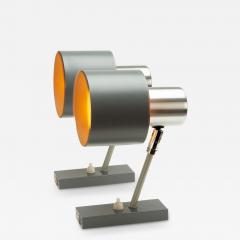 Jo Hammerborg Pair of Grey Alfa Wall Lights by Jo Hammerborg Fog M rup Denmark 1960s - 2405013