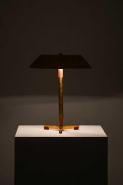 Jo Hammerborg Pair of Jo Hammerborg Table Lamps in Brass and Teak by Fog M rup 1950s - 4663728
