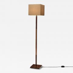 Jo Hammerborg Wood Veneer and Copper Kardinal Floor Lamp by Jo Hammerborg Denmark 1960s - 4752207
