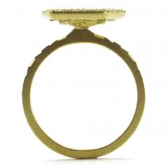 Jo Hayes Ward Brilliant White Diamond Reflective Yellow Gold Hex Stratus Ring Jo Hayes Ward - 4701334