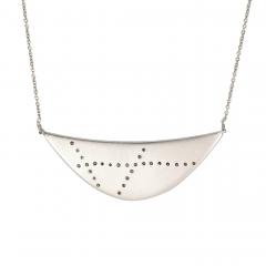 Jo Hayes Ward Champagne Diamond Prismatic White Gold Hex Crescent Necklace Jo Hayes Ward - 4711205