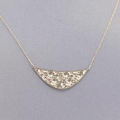 Jo Hayes Ward Champagne Diamond Prismatic White Gold Hex Crescent Necklace Jo Hayes Ward - 4711207
