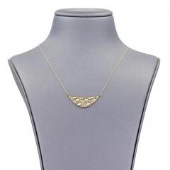 Jo Hayes Ward Champagne Diamond Prismatic White Gold Hex Crescent Necklace Jo Hayes Ward - 4711209