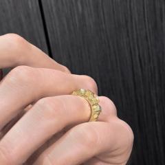 Jo Hayes Ward Princess Cut White Diamond Reflective Gold Chaos Cube Ring Jo Hayes Ward - 4701273