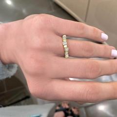 Jo Hayes Ward Princess Cut White Diamond Reflective Gold Chaos Cube Ring Jo Hayes Ward - 4701275