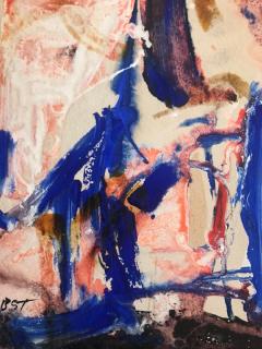 Joachim Probst Abstract in Blue and Pink  - 1307072