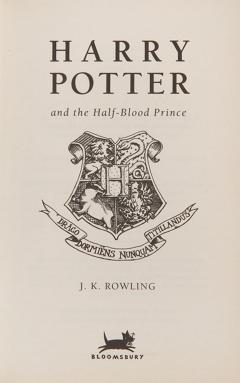 Joanne Rowling J K Rowling Harry Potter and the Half Blood Prince  - 2872711