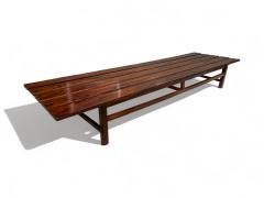 Joaquim Tenreiro Bench in Rosewood Att to Joaquim Tenreiro 1960s Lot 318A - 4190693