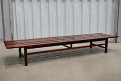 Joaquim Tenreiro Brazilian Mid Century Bench in Hardwood Attributed to Joaquim Tenreiro 1960 s - 3348459