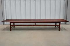 Joaquim Tenreiro Brazilian Mid Century Bench in Hardwood Attributed to Joaquim Tenreiro 1960 s - 3348460