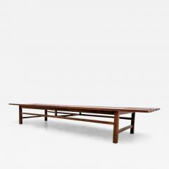 Joaquim Tenreiro Brazilian Mid Century Bench in Hardwood Attributed to Joaquim Tenreiro 1960 s - 3423594