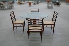 Joaquim Tenreiro Brazilian Modern 4 Chair Set in Hardwood Cane Joaquim Tenreiro Brazil 1950s - 3186839