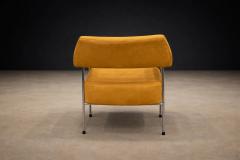 Joaquim Tenreiro Brazilian Modern Pair of Armchairs in Metal Nubuck Leather Lot 322 - 4480776