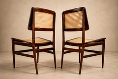 Joaquim Tenreiro Brazilian Modern Set of Ten Chairs in Rosewood Cane Joaquim Tenreiro 1960s - 4692764