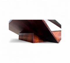 Joaquim Tenreiro Coffee Table in Rosewood Glass Metal Att to Joaquim Tenreiro 1960s - 4317497