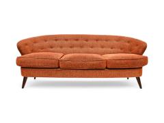 Joaquim Tenreiro Concha Sofa in Hardwood Chenille Joaquim Tenreiro 1960s Lot 333A - 4302130